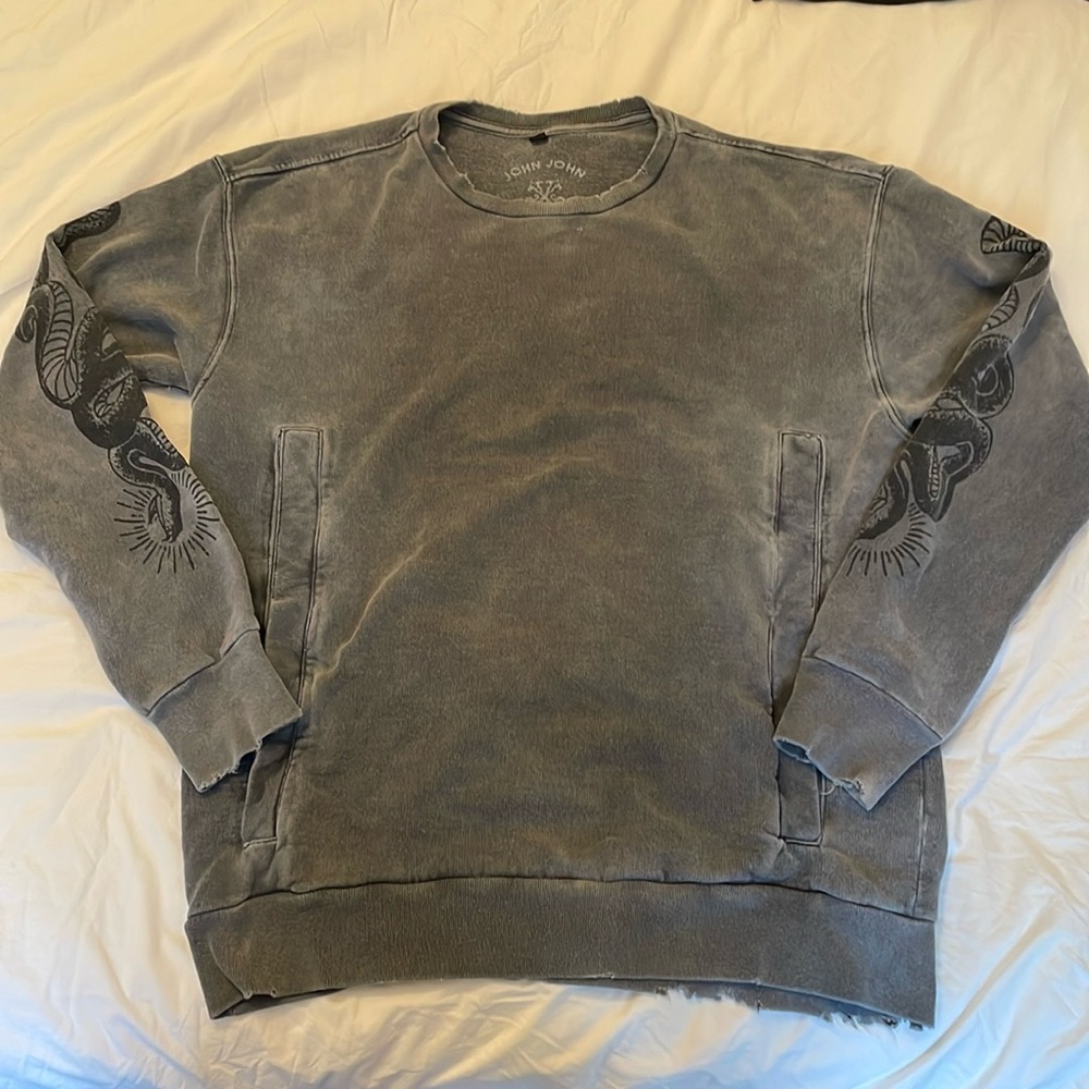 John John Distressed Crewneck